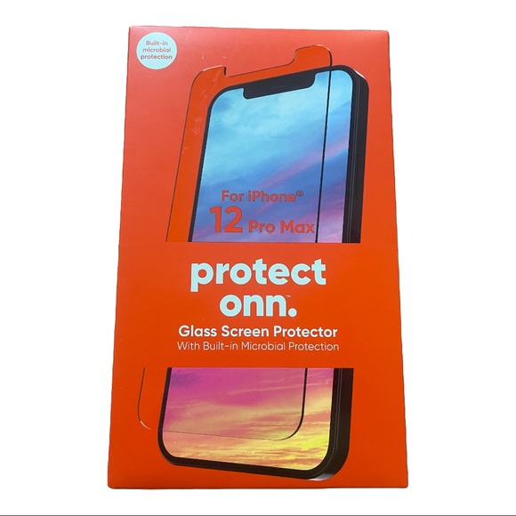 Protect Onn iPhone 12 Pro Max Glass Screen Protector-NWT - Picture 1 of 2